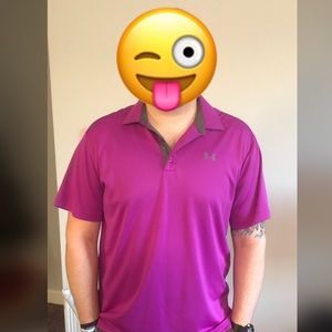 Purple Under Armour Collared Shirt